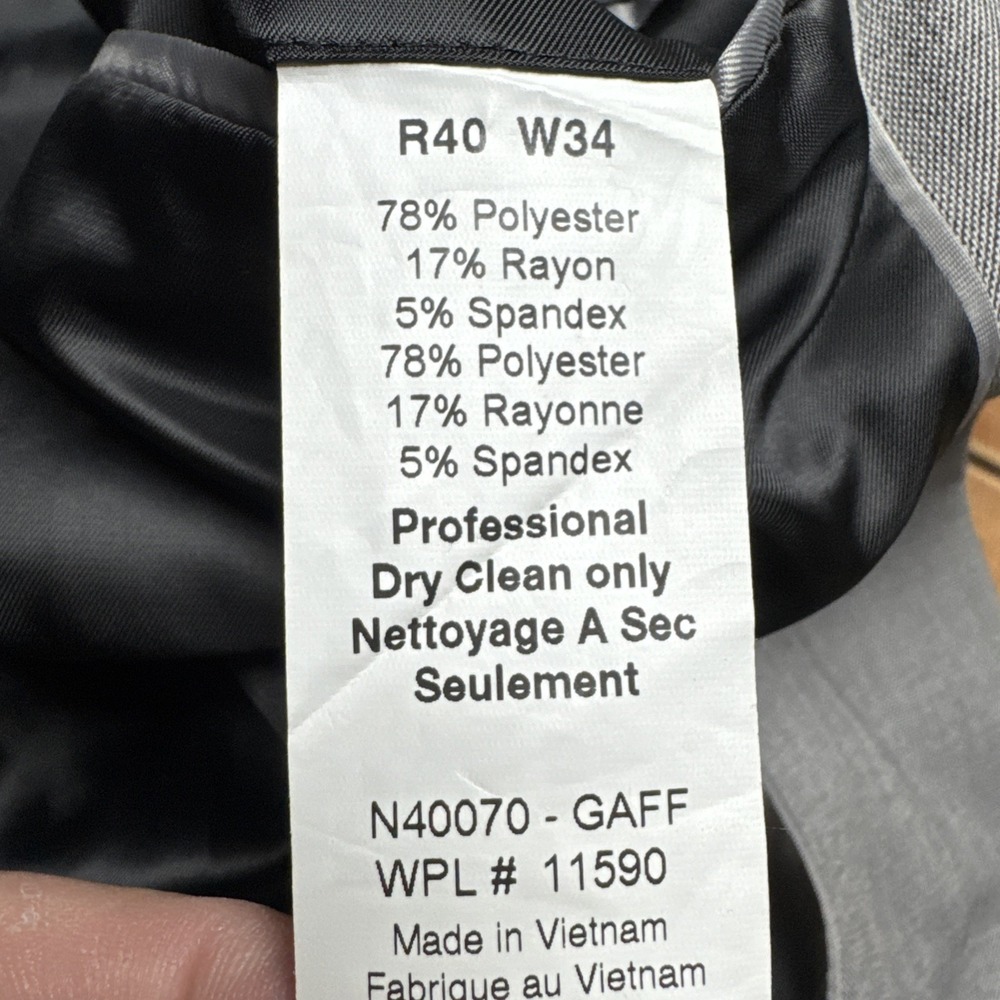 NEW Nautica Active Stretch Sport‎ Coat Jacket Blazer Men's Size 40R Solid Gray - Picture 6 of 11